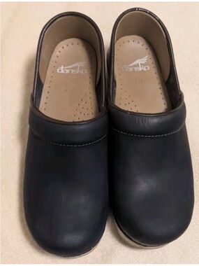 Dansko Leather Slip-On Clogs